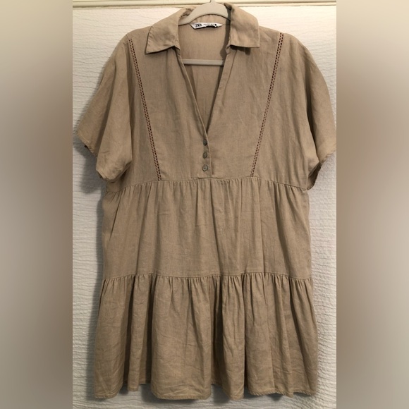 Women’s linen blend dress by Zara. - Picture 1 of 2